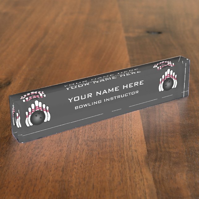 Bowling  Instructor Nameplate (Side)