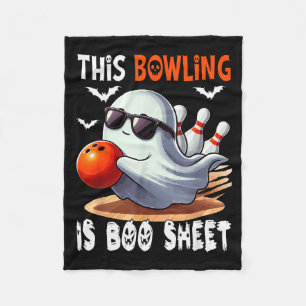 Bowling Is Boo Sheet Halloween Costume Player Team Fleece Blanket