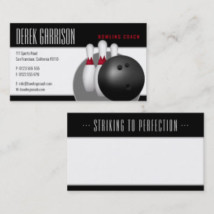 Bowling Lessons for Beginners   Professional Business Card