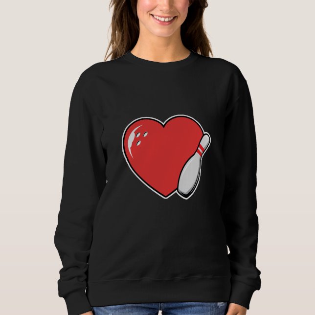 Bowling Love Word Theme Bowler Sweatshirt (Front)