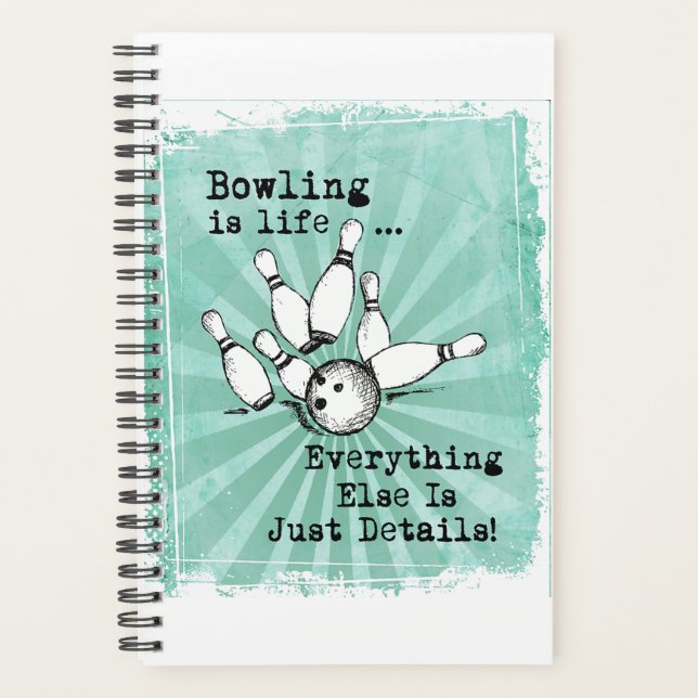 Bowling Lover Gift, Funny Bowling Player Gift Planner (Front)
