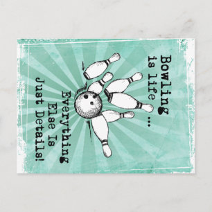 Bowling Lover Gift, Funny Bowling Player Gift Postcard