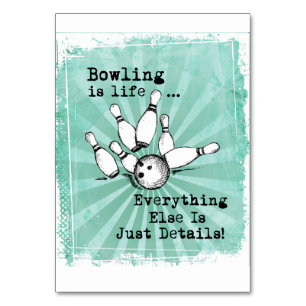 Bowling Lover Gift, Funny Bowling Player Gift Table Number