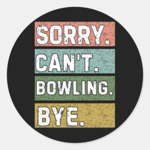 Bowling Lovers  Classic Round Sticker
