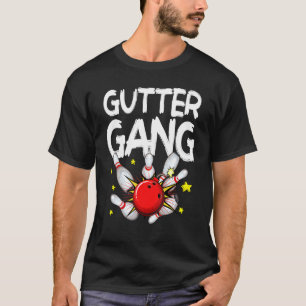 Bowling Men Women Cool Gutter Gang Bowlers T-Shirt