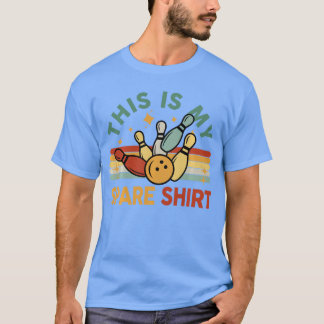 Bowling Men Women Funny Bowlinghis Is My Spare gif T-Shirt