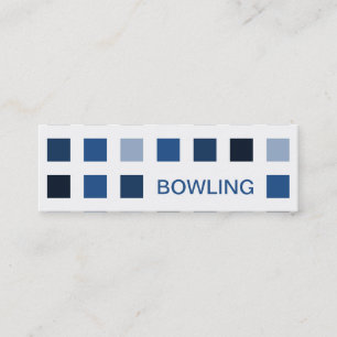 BOWLING (mod squares) Mini Business Card