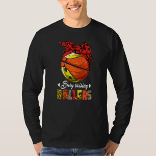 Bowling Mum Basketball Mum Busy Raising Ballers M T-Shirt