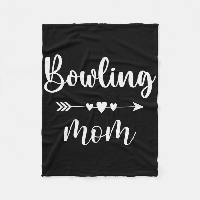 Bowling Mum Funny Bowling Lovers Gift Womens Bowle Fleece Blanket (Front)