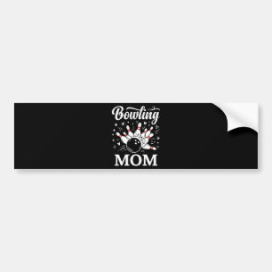 Bowling Mum Heart Pins Funny League Mothers Day Bumper Sticker