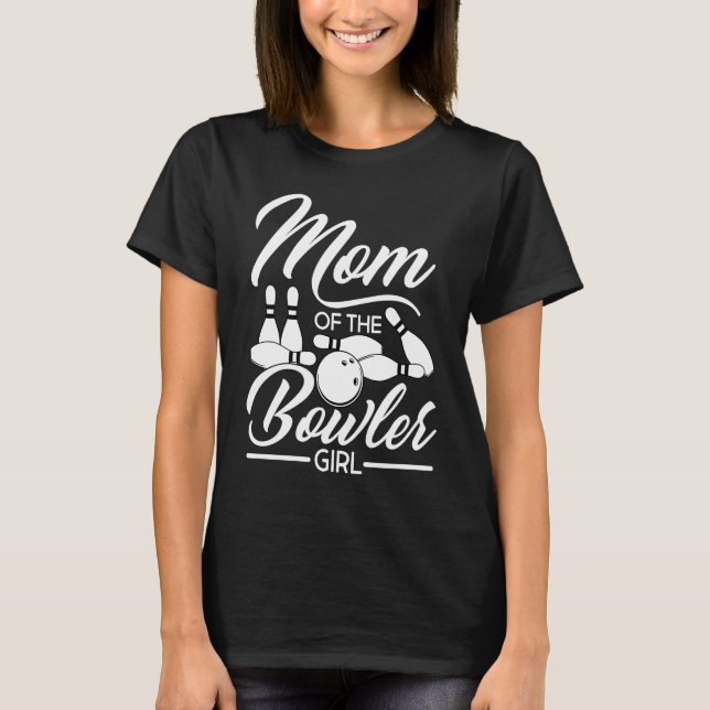 Bowling Mum Pin Bowler Strike Bowling Team Bowling T-Shirt (Front)