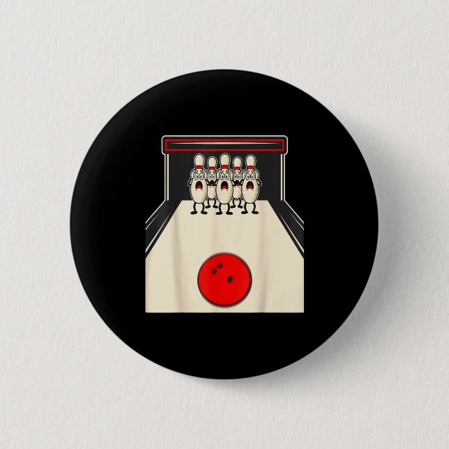 Bowling N Ed Ns Funny Bowler Player Kids Boys Men  6 Cm Round Badge (Front)