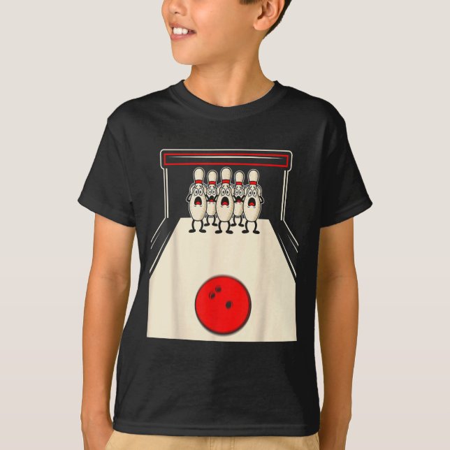 Bowling N Ed Ns Funny Bowler Player Kids Boys Men  T-Shirt (Front)