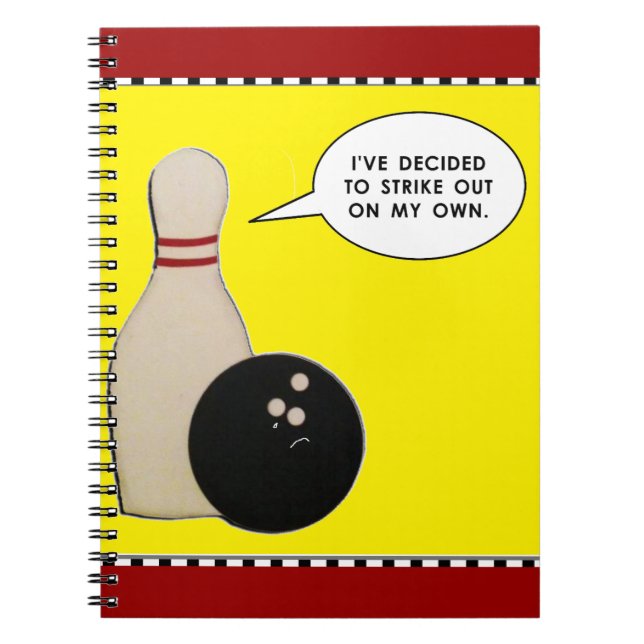 Bowling Novelty Gifts Spiral Notebook (Front)