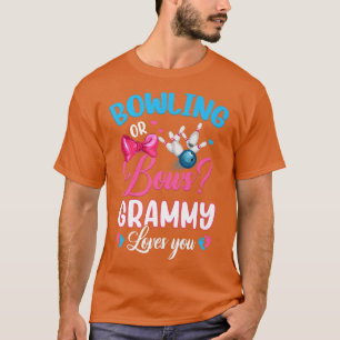 Bowling or Bows GRAMMY Loves You Gender Reveal Pin T-Shirt