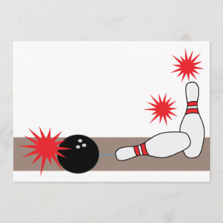 Bowling Party Blank Invitation