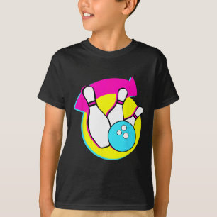 Bowling Party Funny Retro Bowling Players Bowler  T-Shirt