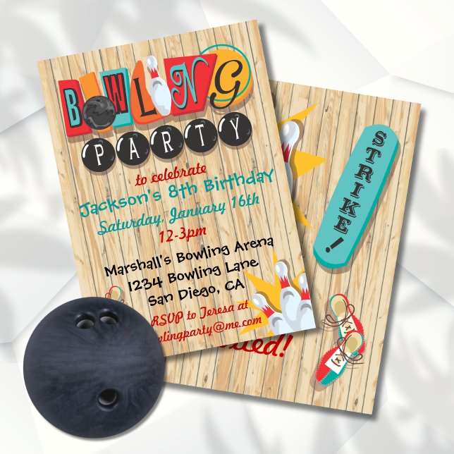 Bowling Party Invitation (Creator Uploaded)