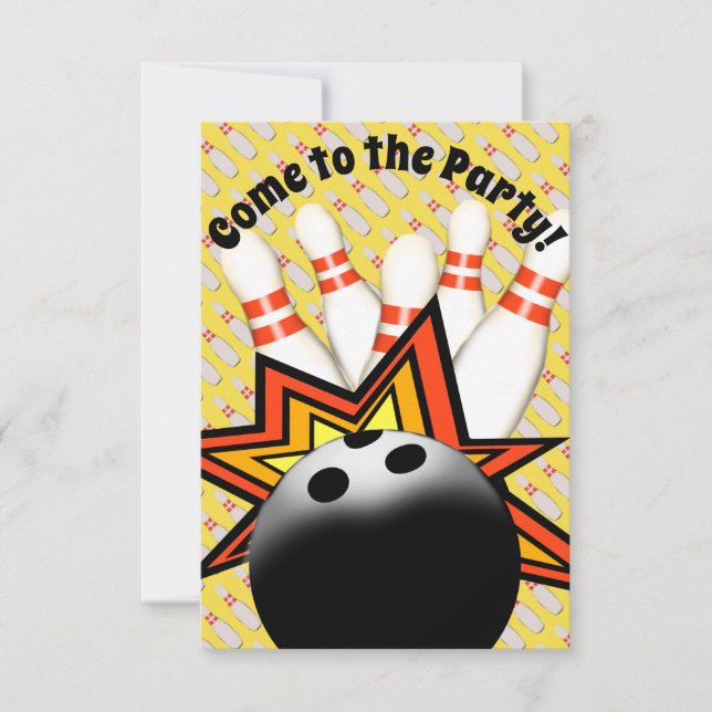 Bowling Party Invitation (Front)