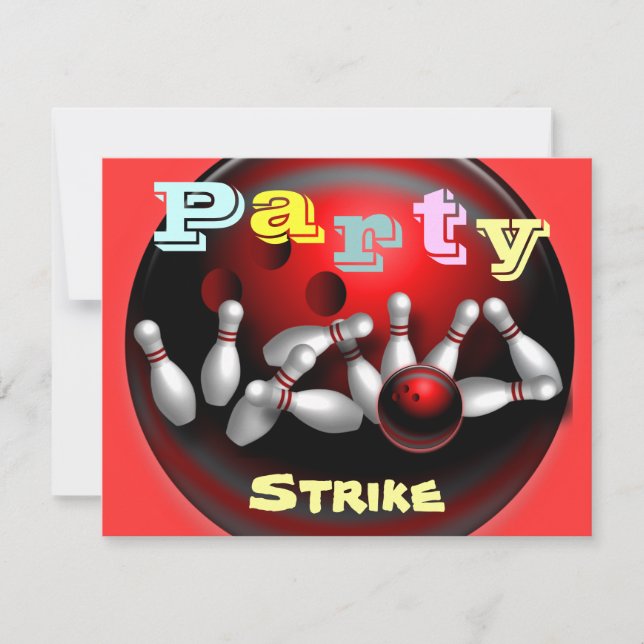 Bowling Party Invitations (Front)