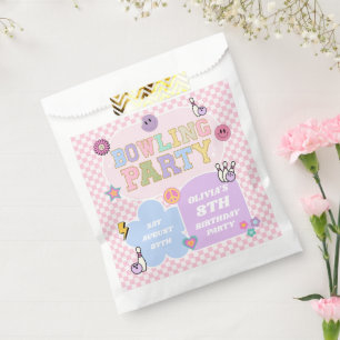 Bowling Party Preppy Varsity Patch Birthday Party Favour Bags