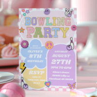 Bowling Party Preppy Varsity Patch Birthday Party