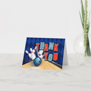 Bowling Party Thank You Card