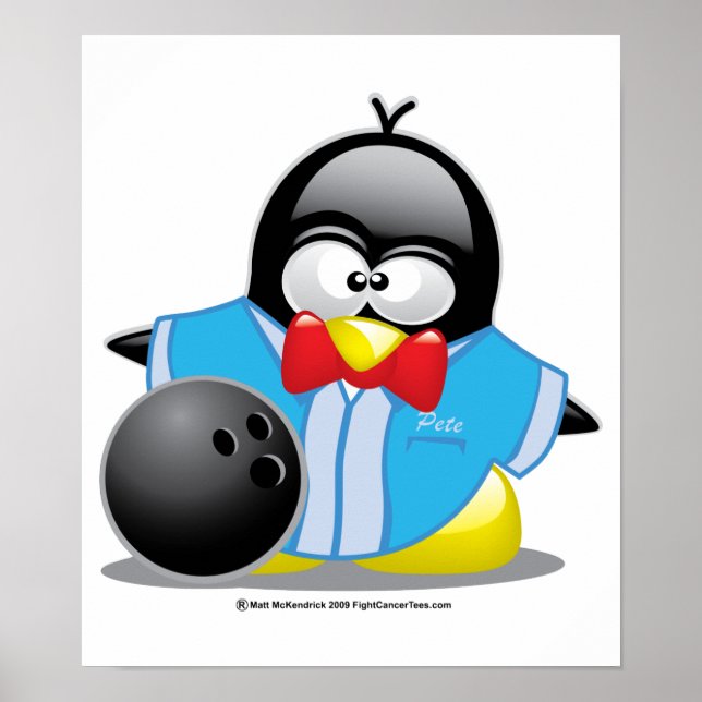 Bowling Penguin Poster (Front)