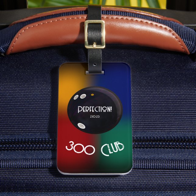 Bowling Perfection 300 Club Bowling Bag Tag (Front Insitu 2)