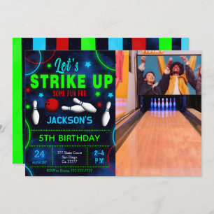 Bowling Photo Invitation