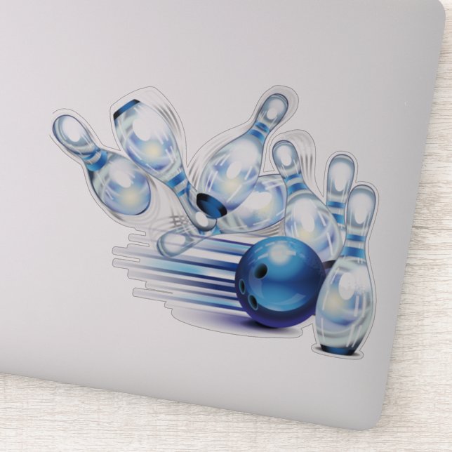 bowling pin and ball Sticker (Detail)