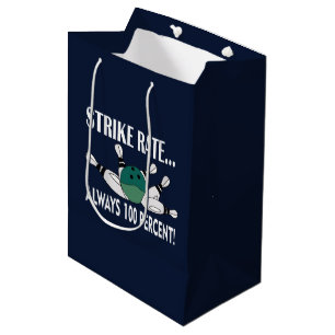 Bowling Pin Ball Strike Team Medium Gift Bag