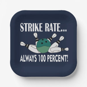 Bowling Pin Ball Strike Team Party Paper Plate