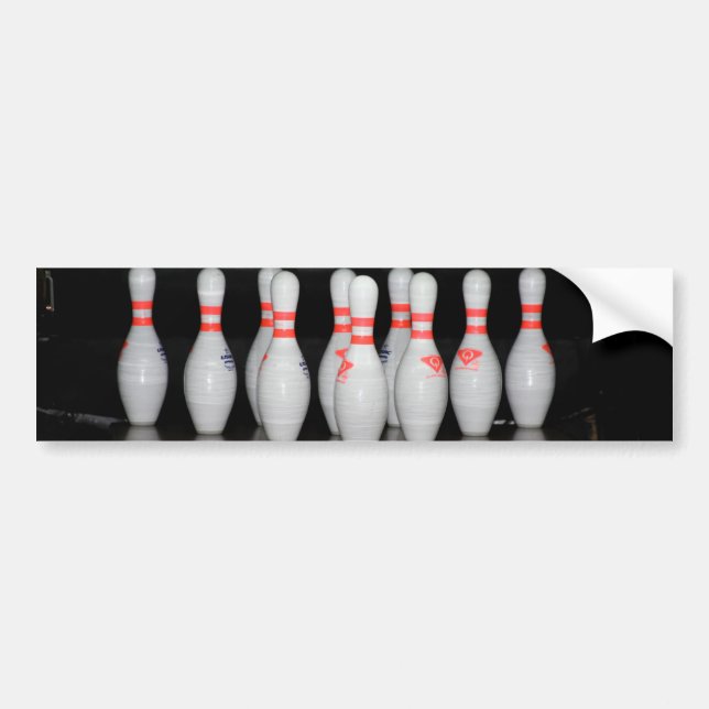 Bowling Pin Bumper Sticker (Front)