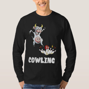 Bowling Pin Cow Funny Bowling Bowler Strike Bowlin T-Shirt
