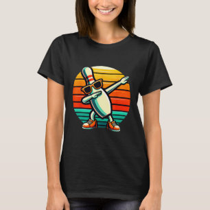 Bowling Pin Dabbing Sungles Bowler Player Kids Boy T-Shirt