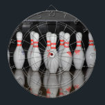 Bowling Pin Dartboard<br><div class="desc">A dartboard featuring a photo of bowling pins.
If you believe the cost and shipping is too much to pay.
Join Zazzle Black at check out to get unlimited free shipping, huge discounts and great exclusives all year long. A standard membership is $9.99 annually.</div>
