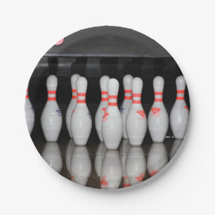 Bowling Pin Paper Plate