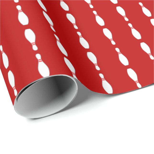 Bowling Pin Strped Pattern | Any Background Colour Wrapping Paper (Roll Corner)
