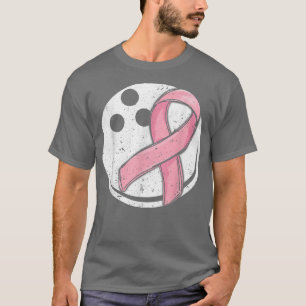 Bowling Pink Ribbon Breast Cancer Awareness Sport T-Shirt