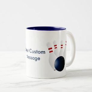 Bowling pins 10 Pin Bowling Ball Custom Two-Tone Coffee Mug