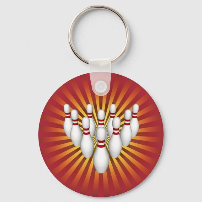Bowling Pins: 3D Model: Keychain (Front)