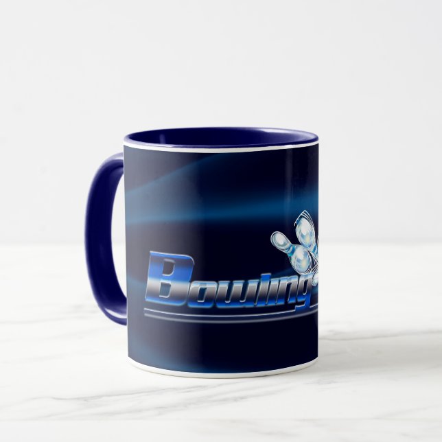 Bowling pins and ball  mug (Front Left)