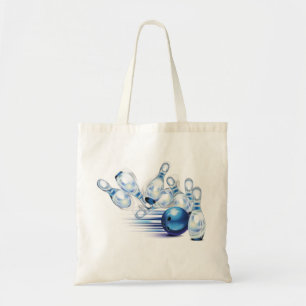 Bowling pins and ball tote bag