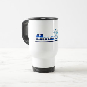 Bowling pins and ball travel mug