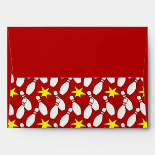 Bowling Pins and Stars Envelope