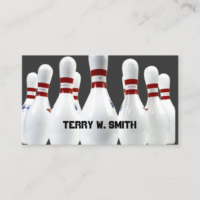 Bowling Pins Business Card (Front)