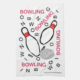 Bowling Pins Kitchen Towel