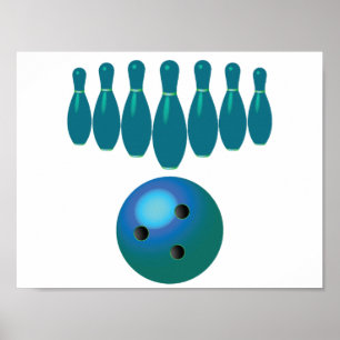 Bowling Pins Poster