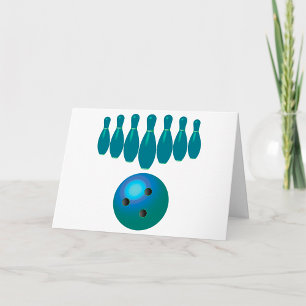 Bowling Pins Sport Greeting Cards